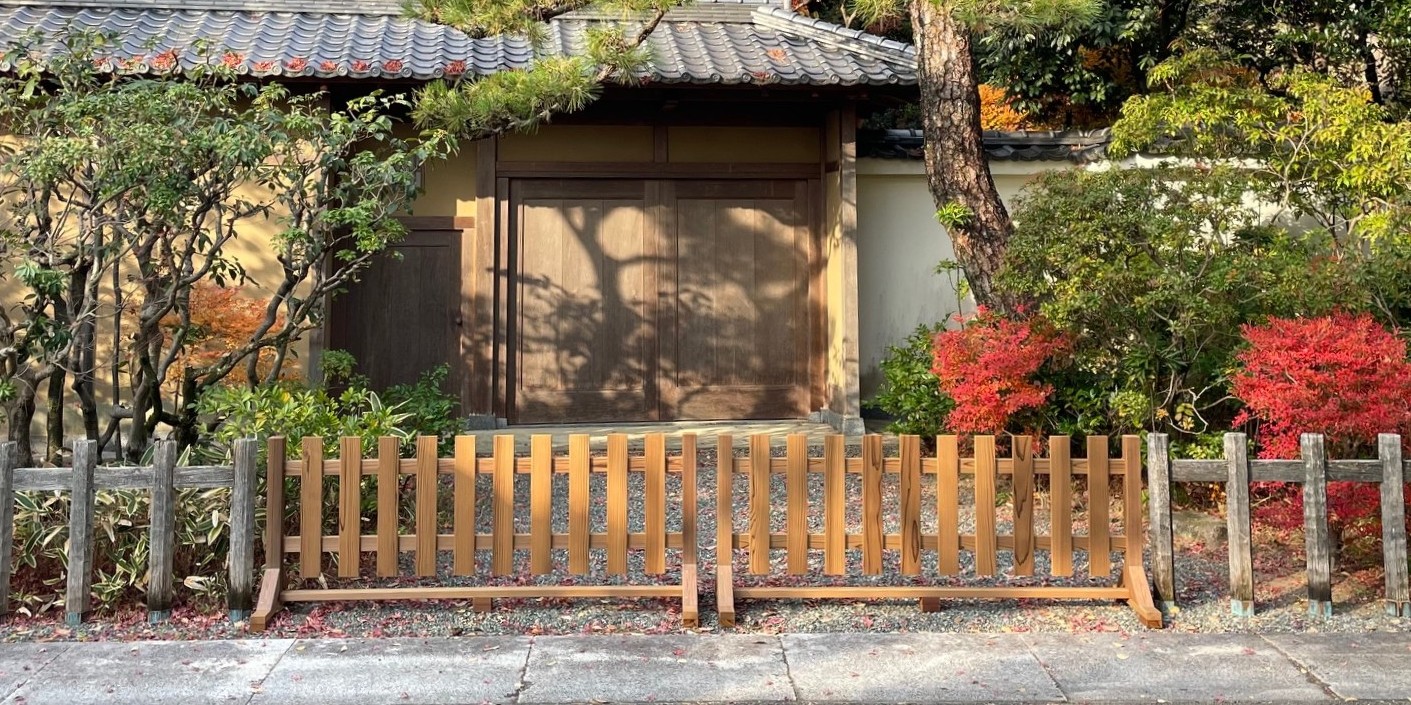 寺院・神社用　車止め（結界）【紀州材サーモウッド杉】