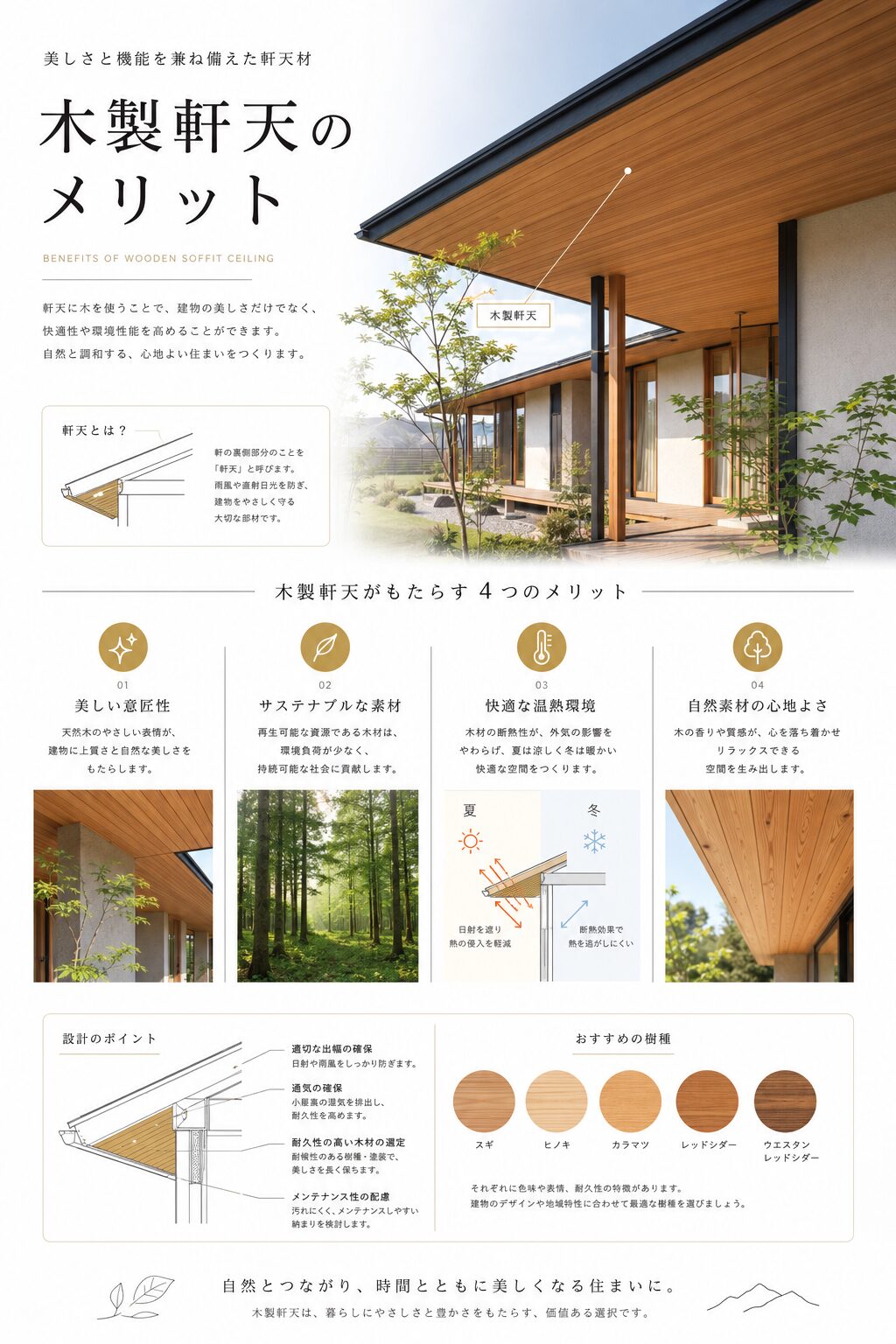 木質軒天による建築デザイン効果と採用メリット