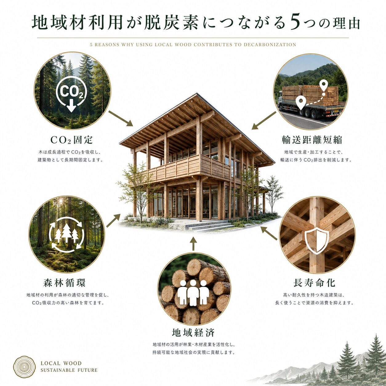 地域材利用が脱炭素につながる5つの理由